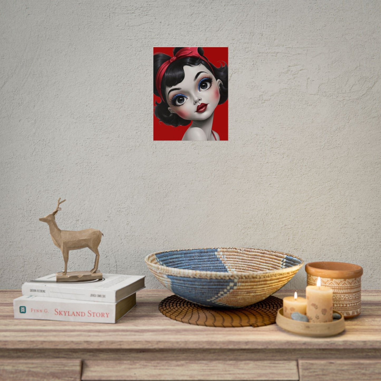 AI Rockabilly Beauty Rolled Posters