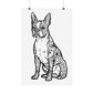 Coloring Poster, Life sized Artistic Dog Rolled Poster - Chic Home Decor for Dog Lovers