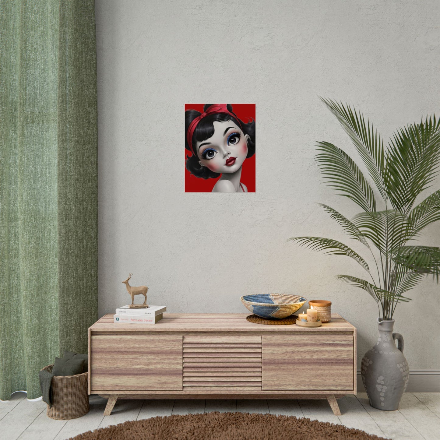 AI Rockabilly Beauty Rolled Posters