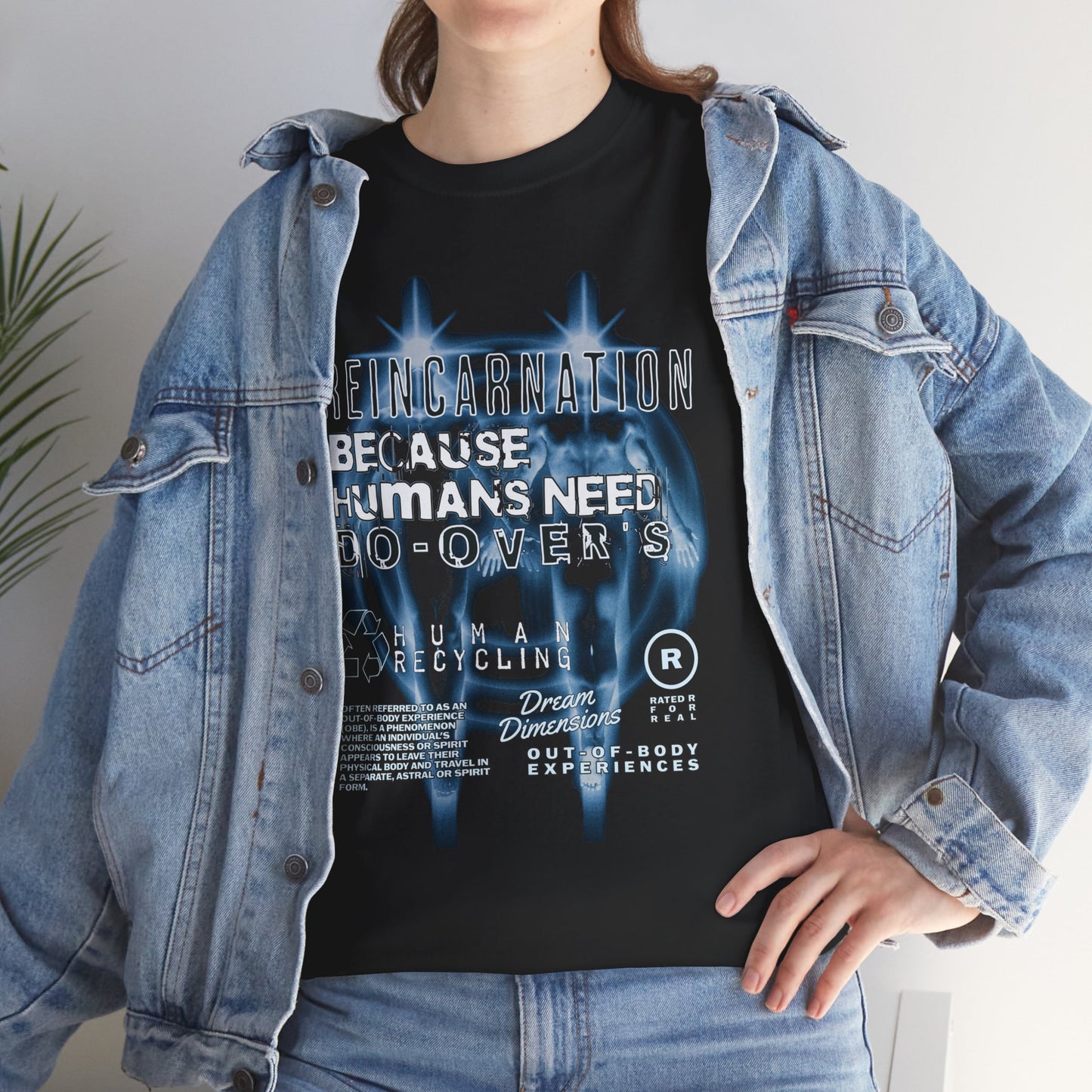 Reincarnation Humor Tee, Fun Cotton T-Shirt for Friends, Eco-Friendly Gift, Unisex Graphic Tee, Casual Wear, Birthday Gift