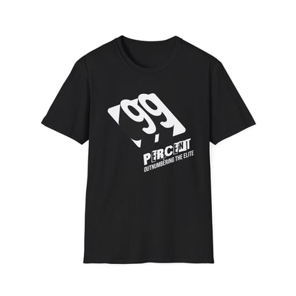 99 Percent Unisex Softstyle T-Shirt - Outnumbering the Elite Graphic Tee