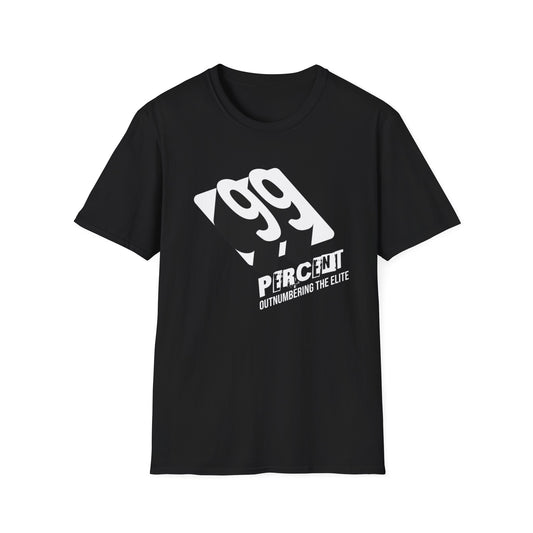 99 Percent Unisex Softstyle T-Shirt - Outnumbering the Elite Graphic Tee