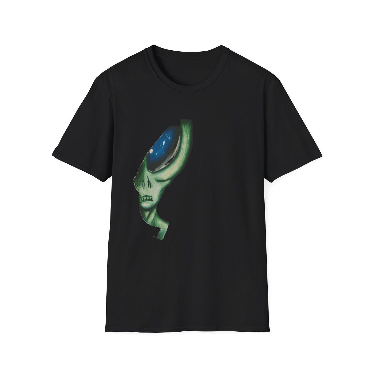 Alien peeking out Unisex Softstyle T-Shirt