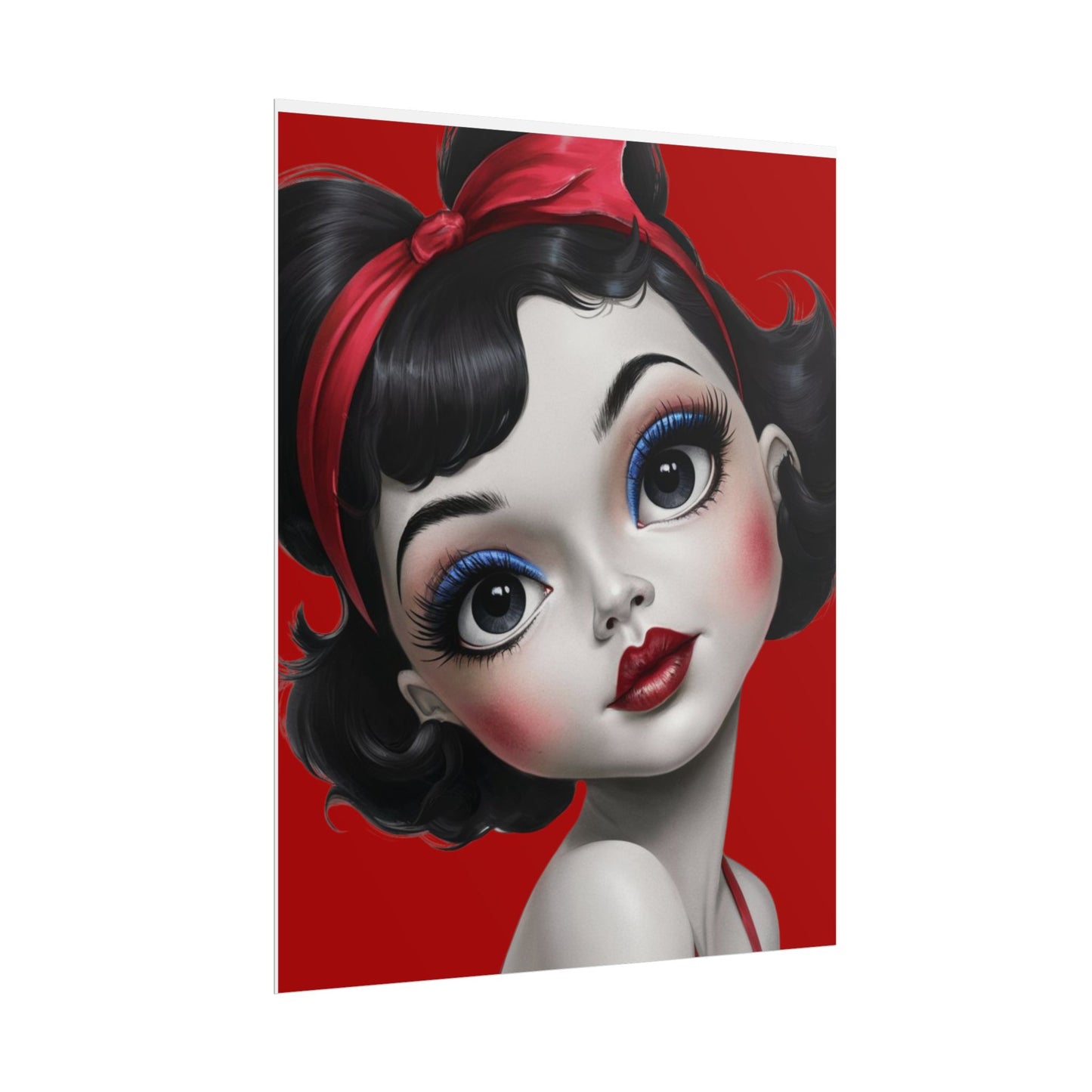 AI Rockabilly Beauty Rolled Posters