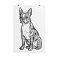 Coloring Poster, Life sized Artistic Dog Rolled Poster - Chic Home Decor for Dog Lovers