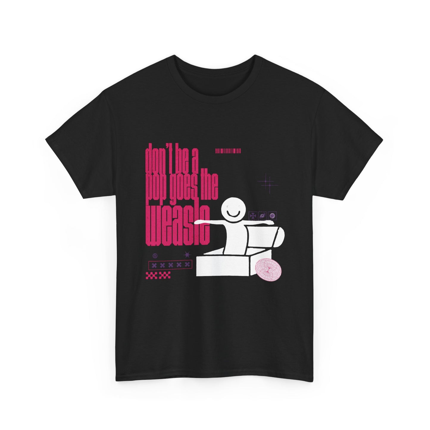 Don't Be a Weasel Tee, Unisex Heavy Cotton Tee for Casual Wear, Gift for Friends, Fun Outfit for Parties, Quirky Graphic T-Shirt