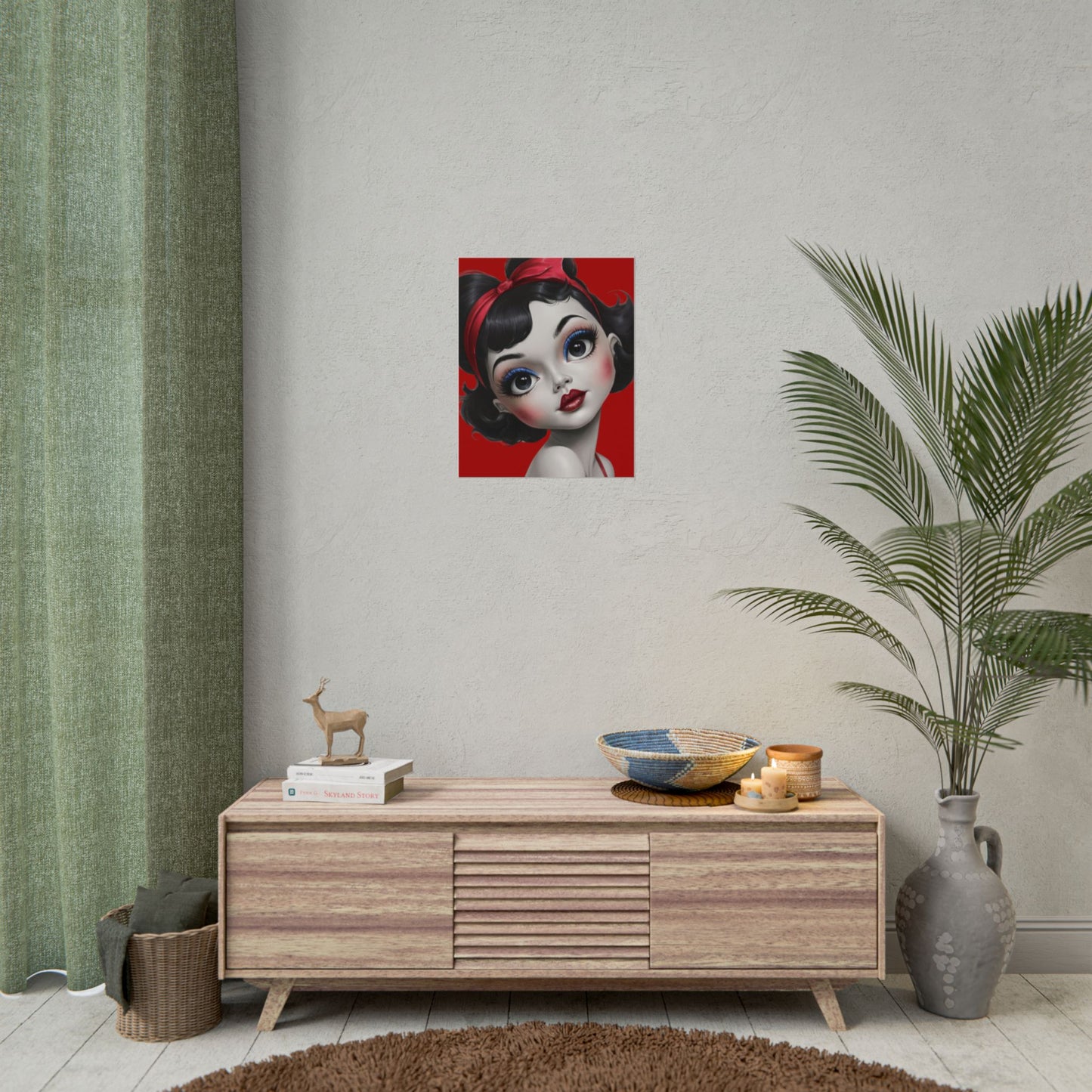 AI Rockabilly Beauty Rolled Posters
