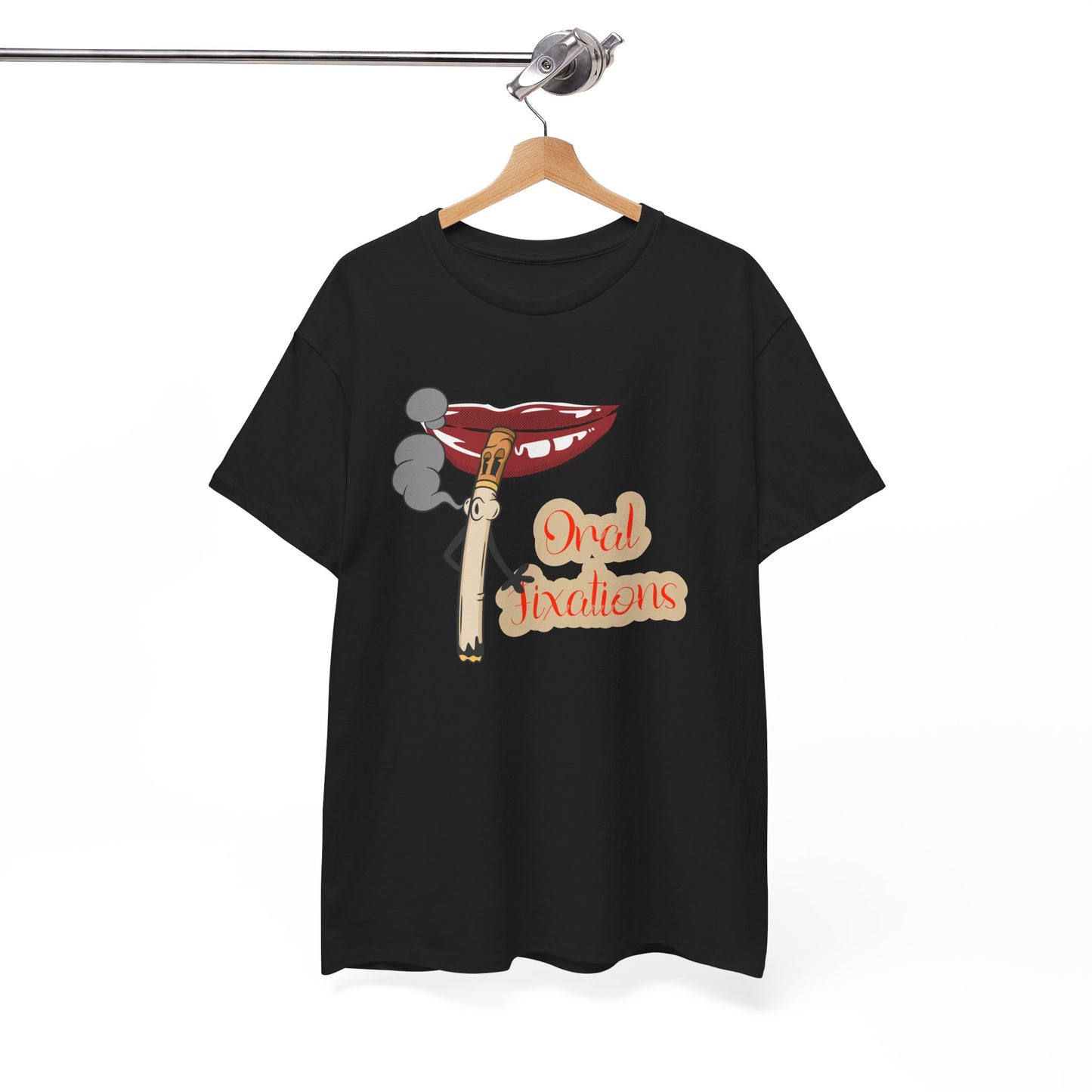 Funny Unisex Heavy Cotton Tee - "Oral Fixations" Graphic Shirt