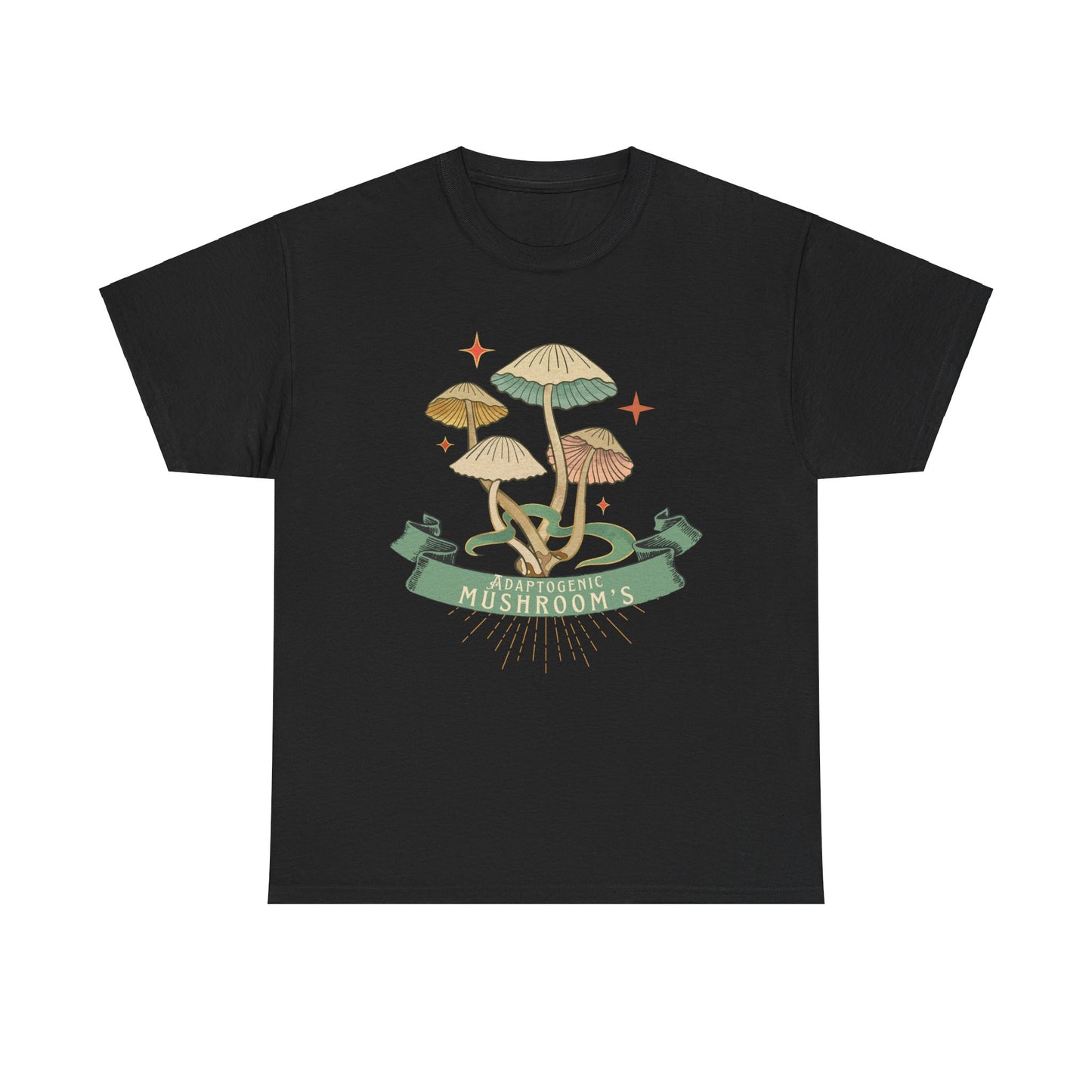 Adaptogenic Mushroom Graphic Tee - Cozy Gift for Nature Lovers, Occasional Wear, Eco-Friendly Fashion, Halloween, Herbalist Style