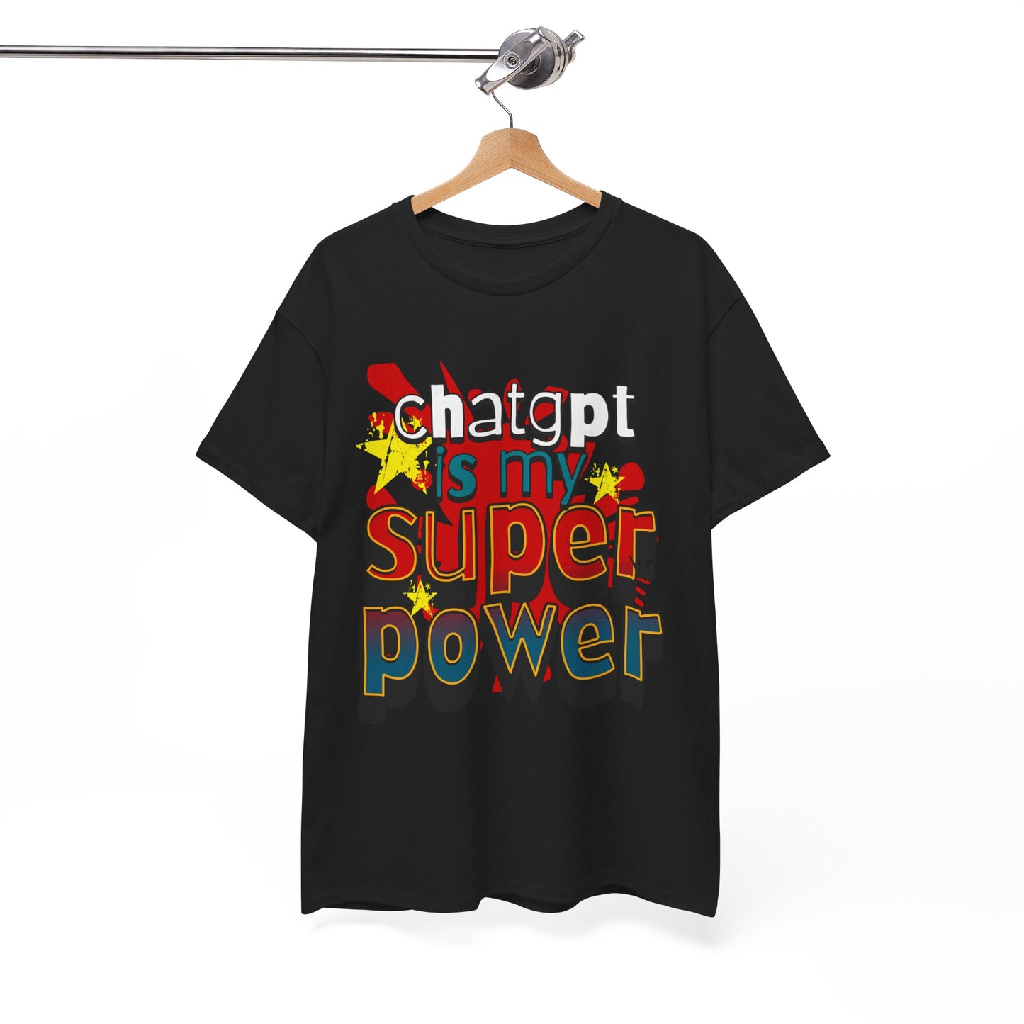 ChatGPT Superpower Tee - Unisex Cotton Shirt for Tech Lovers, Funny Gift, Humor Apparel, Creative Expression