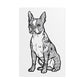Coloring Poster, Life sized Artistic Dog Rolled Poster - Chic Home Decor for Dog Lovers
