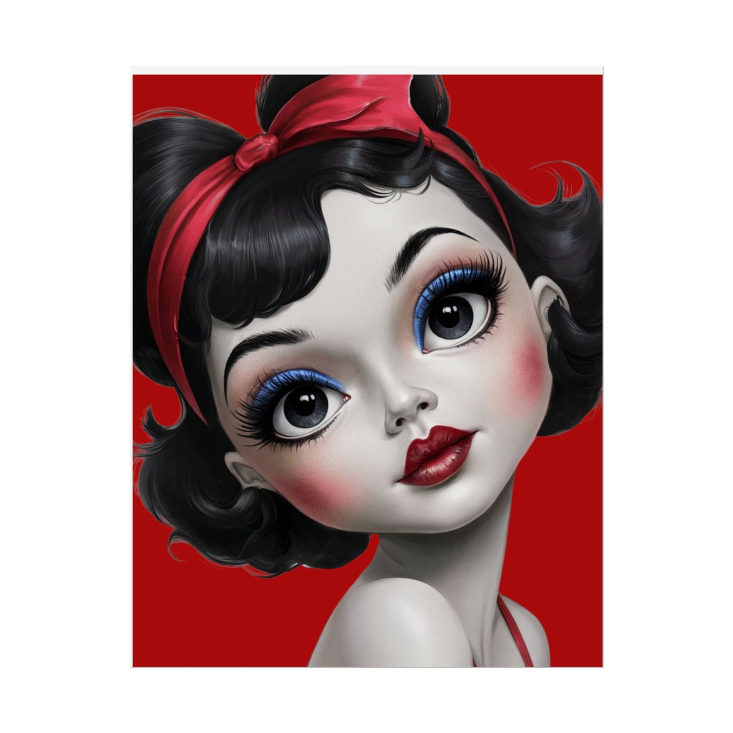 AI Rockabilly Beauty Rolled Posters