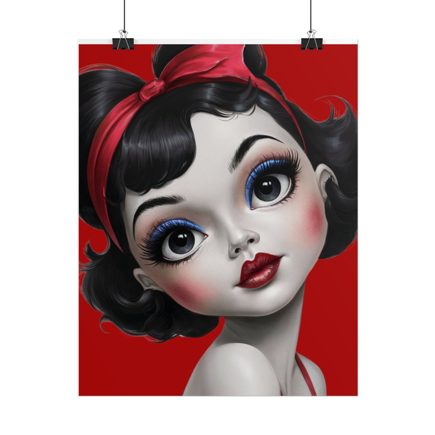 AI Rockabilly Beauty Rolled Posters