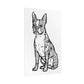 Coloring Poster, Life sized Artistic Dog Rolled Poster - Chic Home Decor for Dog Lovers