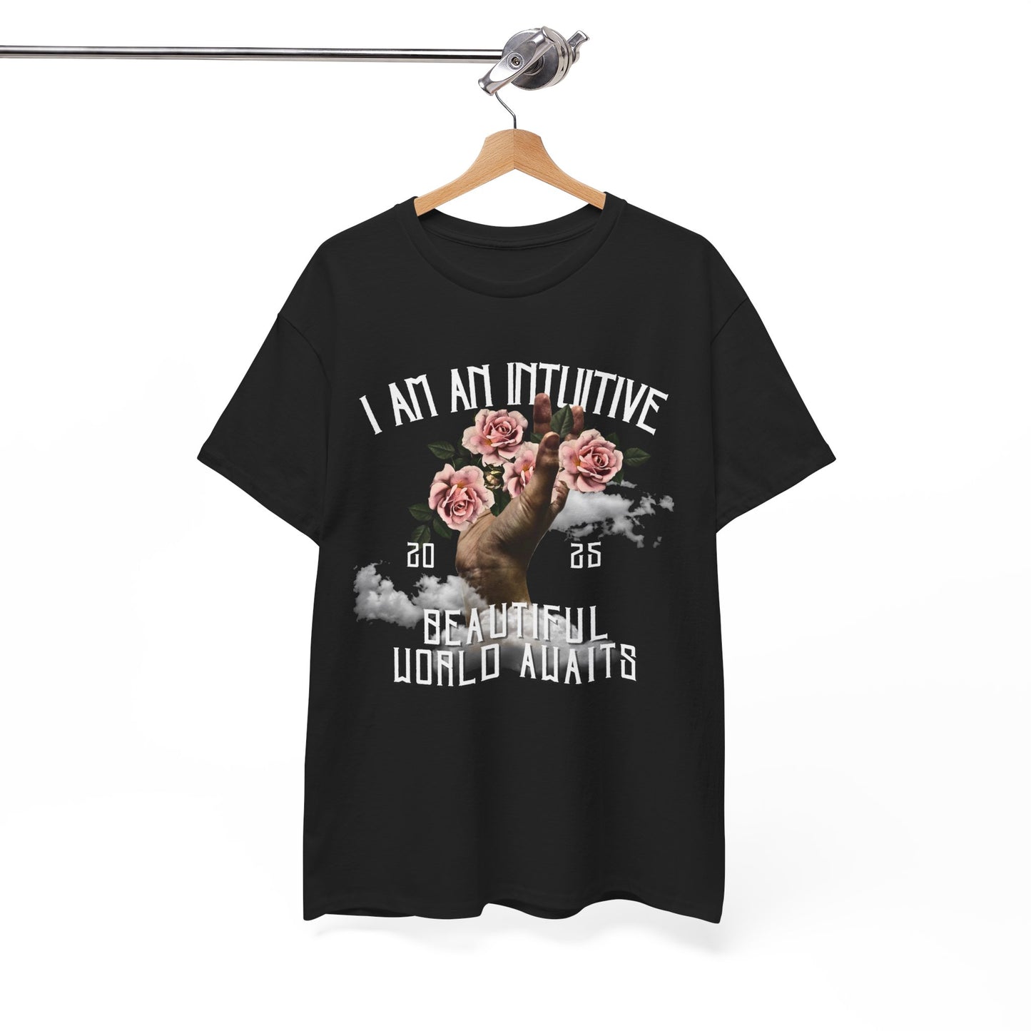 Intuitive Floral Tee - Affirmation Shirt, Unisex Cotton T-Shirt, Gift for Spiritual Souls, Wellness Apparel, Motivational Tee