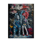 Young rebels, Vintage Punk Art Rolled Poster - Tattooed Kids Design
