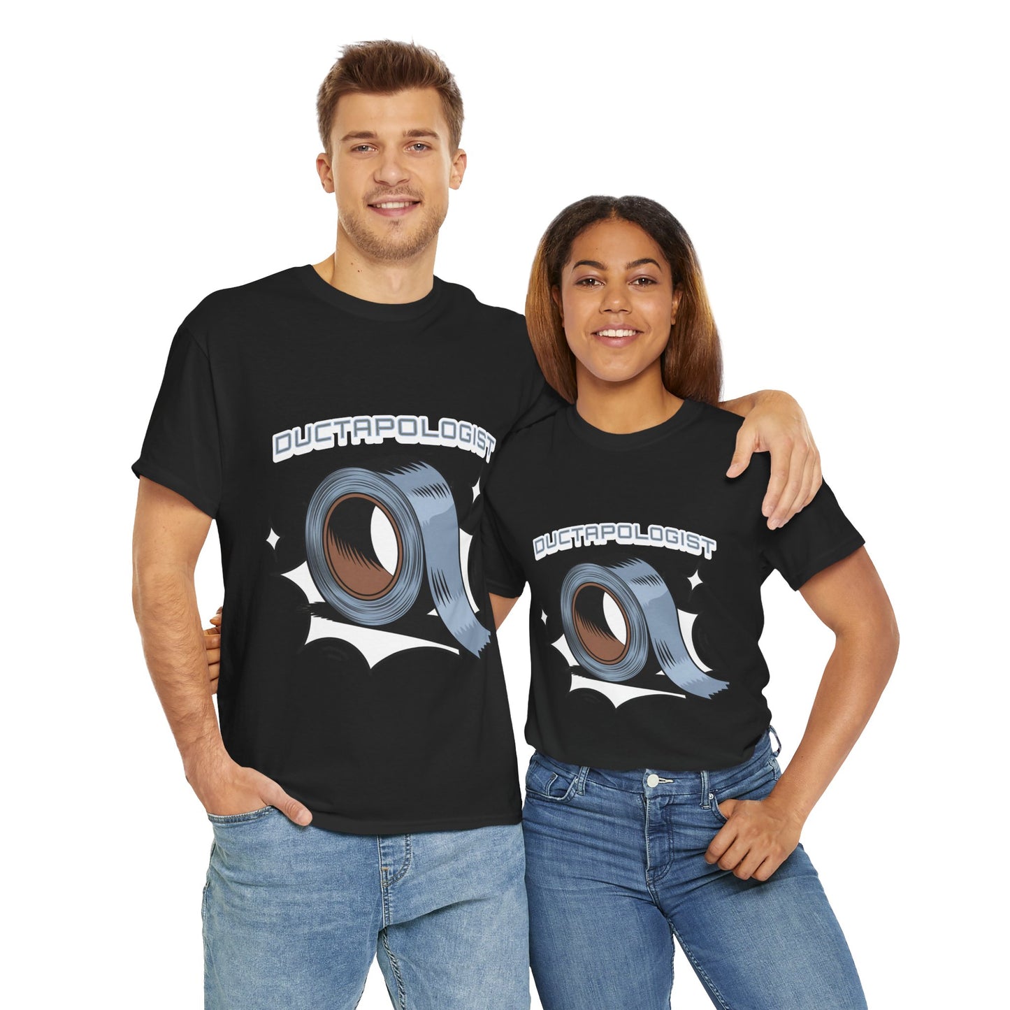 Duct Tape Enthusiast Tee - Unisex Heavy Cotton T-Shirt for DIY Lovers