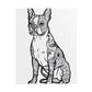 Coloring Poster, Life sized Artistic Dog Rolled Poster - Chic Home Decor for Dog Lovers