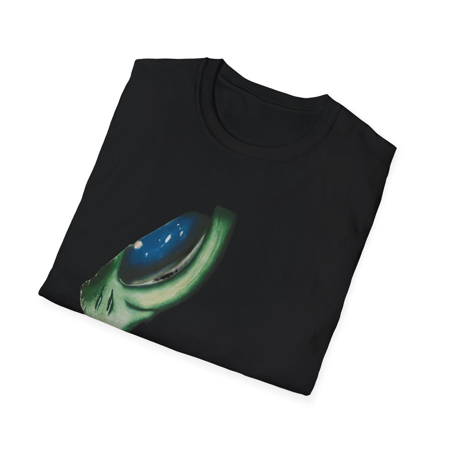 Alien peeking out Unisex Softstyle T-Shirt