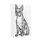 Coloring Poster, Life sized Artistic Dog Rolled Poster - Chic Home Decor for Dog Lovers