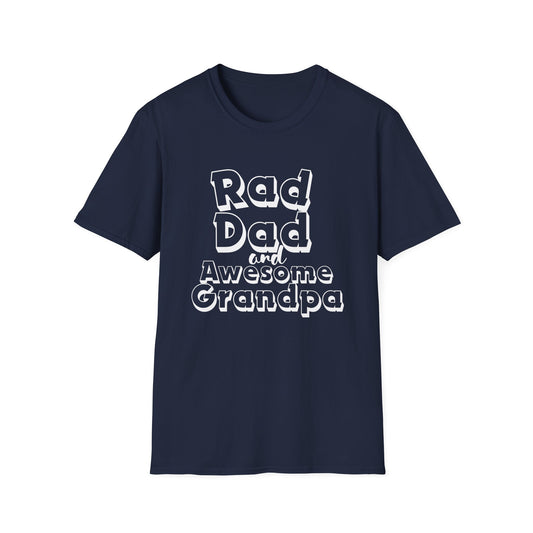 Rad Dad and Awesome Grandpa Unisex Softstyle T-Shirt