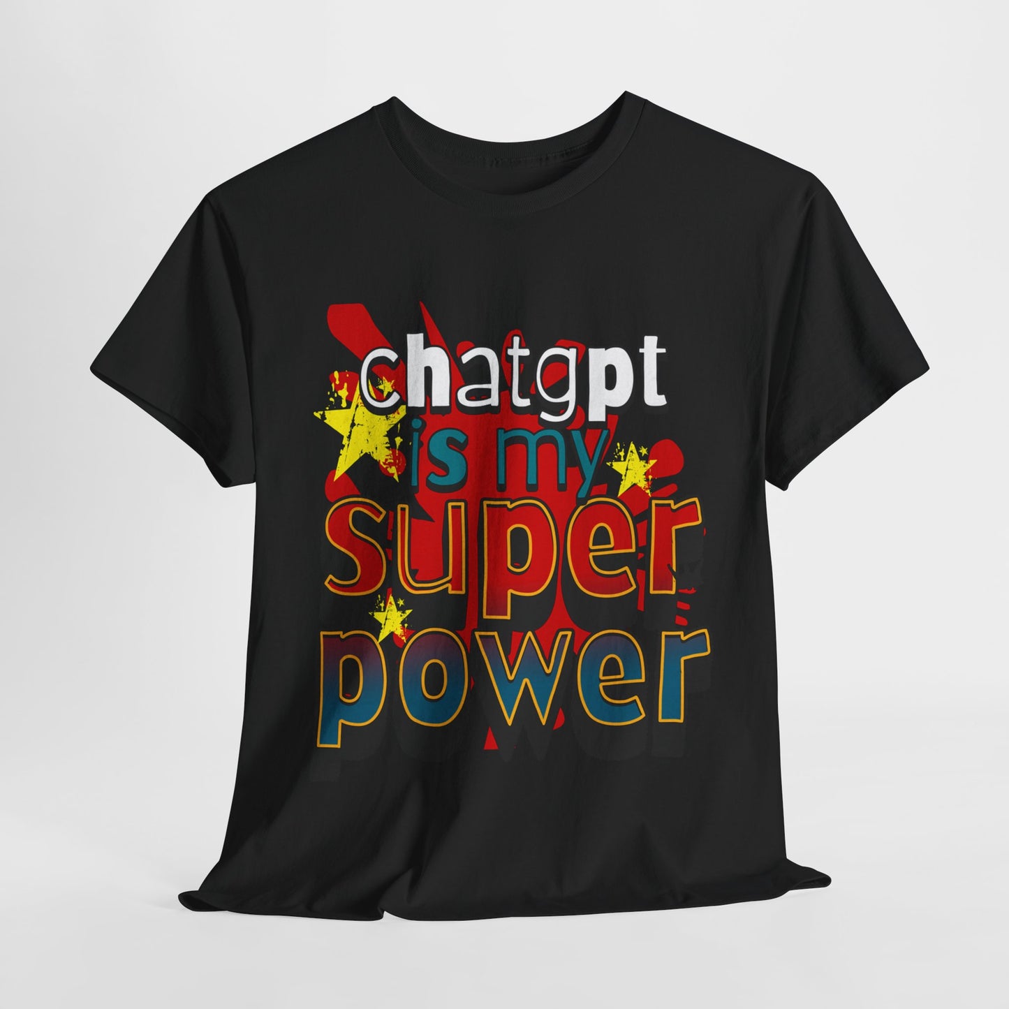 ChatGPT Superpower Tee - Unisex Cotton Shirt for Tech Lovers, Funny Gift, Humor Apparel, Creative Expression