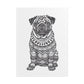 Life sized Coloring Page Rolled Poster of a Pug Dog