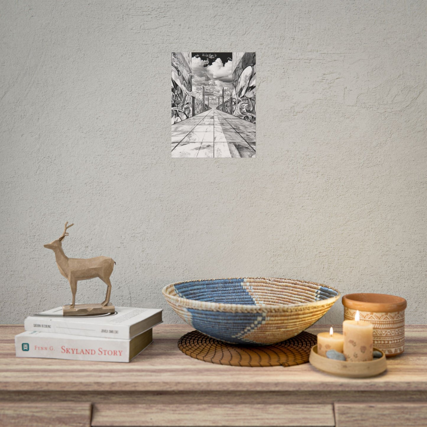 AI Art, Is Anybody out there town, Rolled Posters