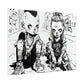 AI design, Alien kids playing dice Rolled Posters