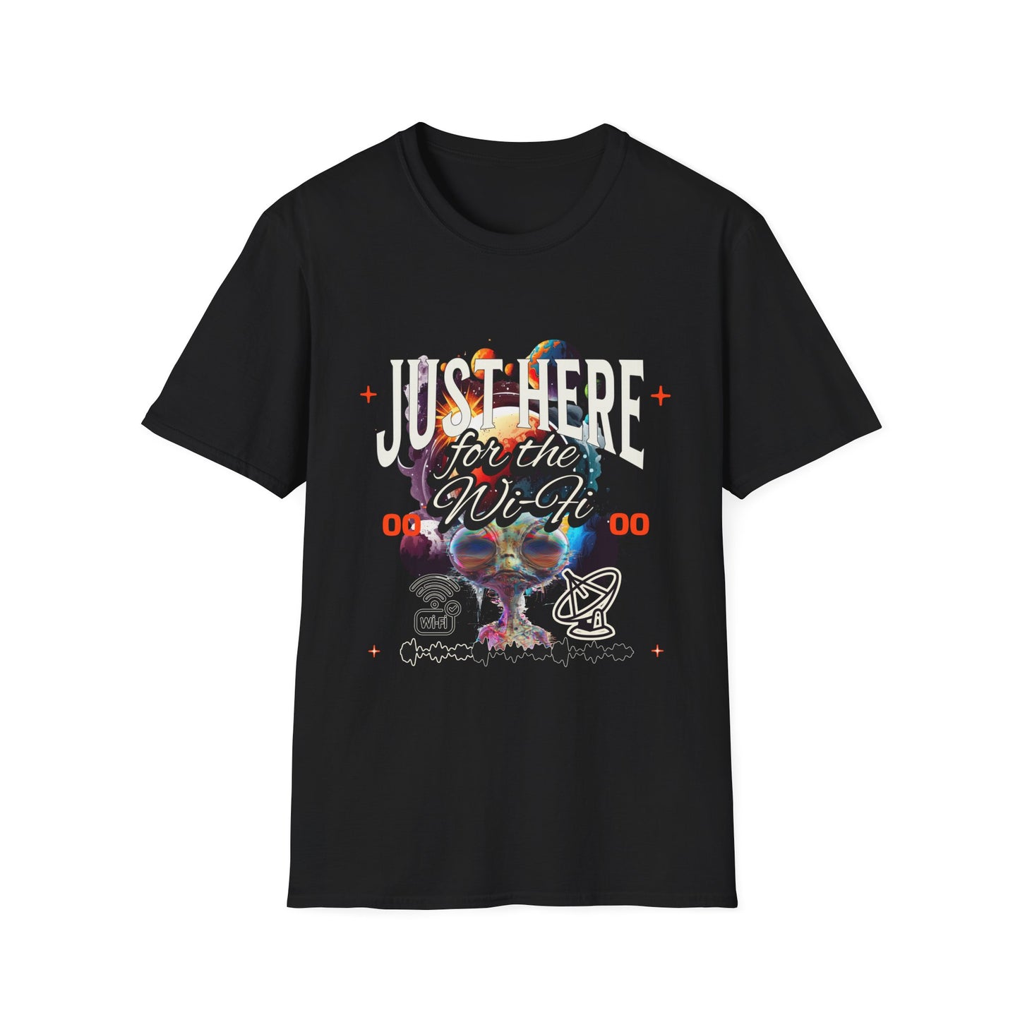 Just Here for the Wi Fi  Unisex Softstyle T-Shirt
