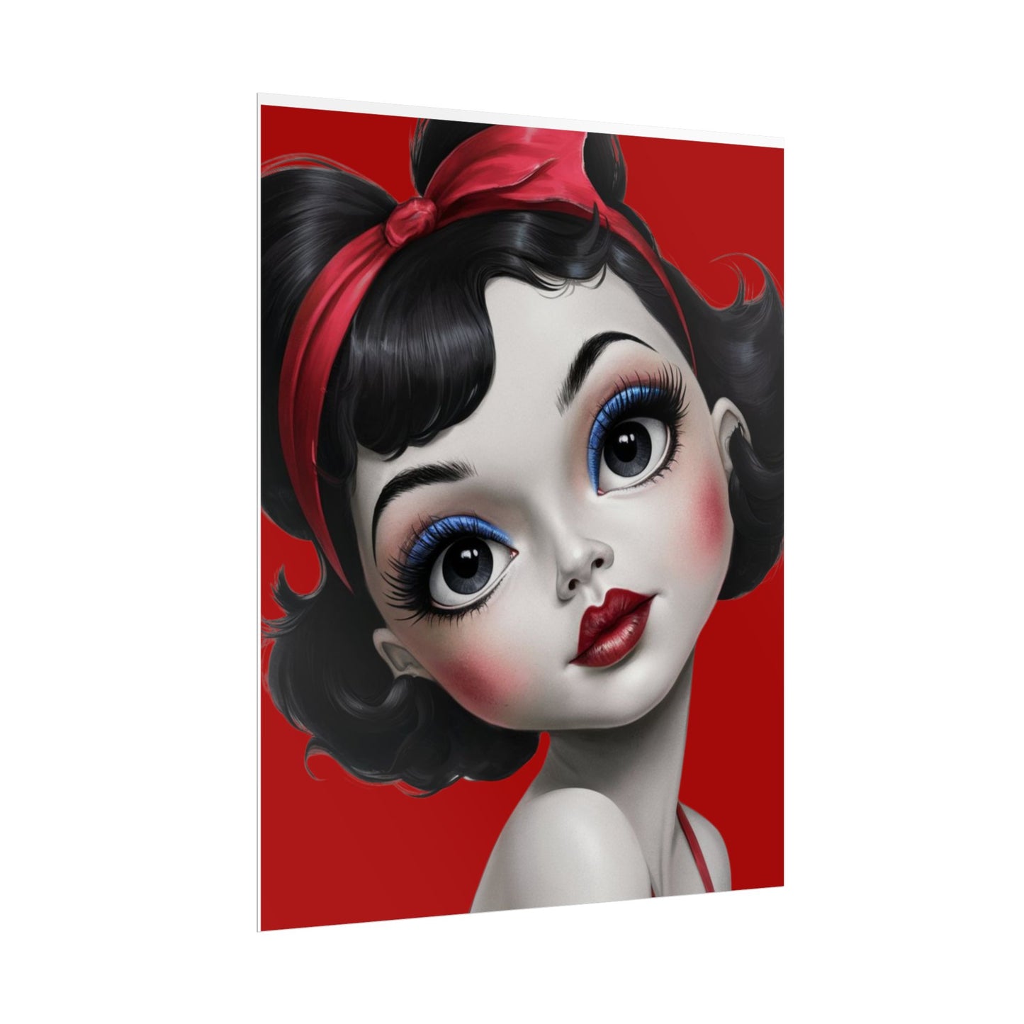 AI Rockabilly Beauty Rolled Posters