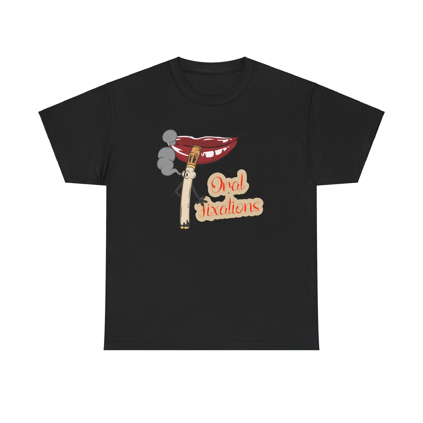 Funny Unisex Heavy Cotton Tee - "Oral Fixations" Graphic Shirt