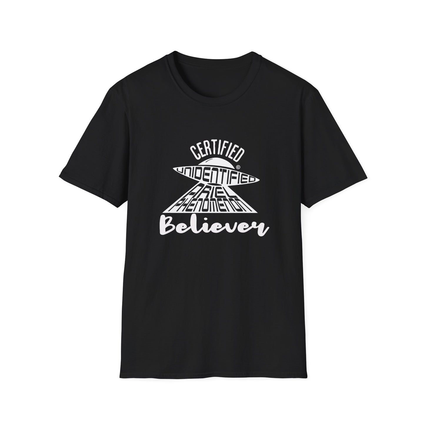 Certified Believer Unisex Softstyle T-Shirt - Trendy Alien-Inspired Apparel